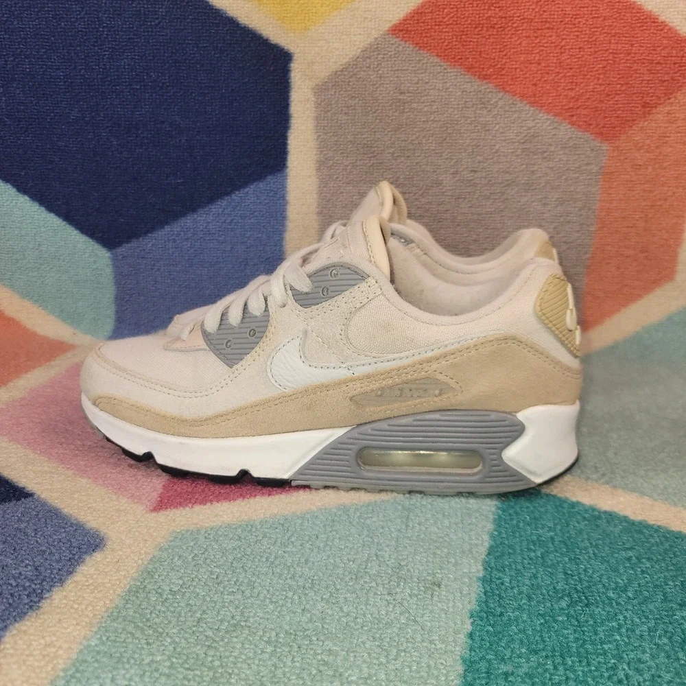 Nike Air Max 90 Premium Hemp Sanddrift Particle Grey Size 6
